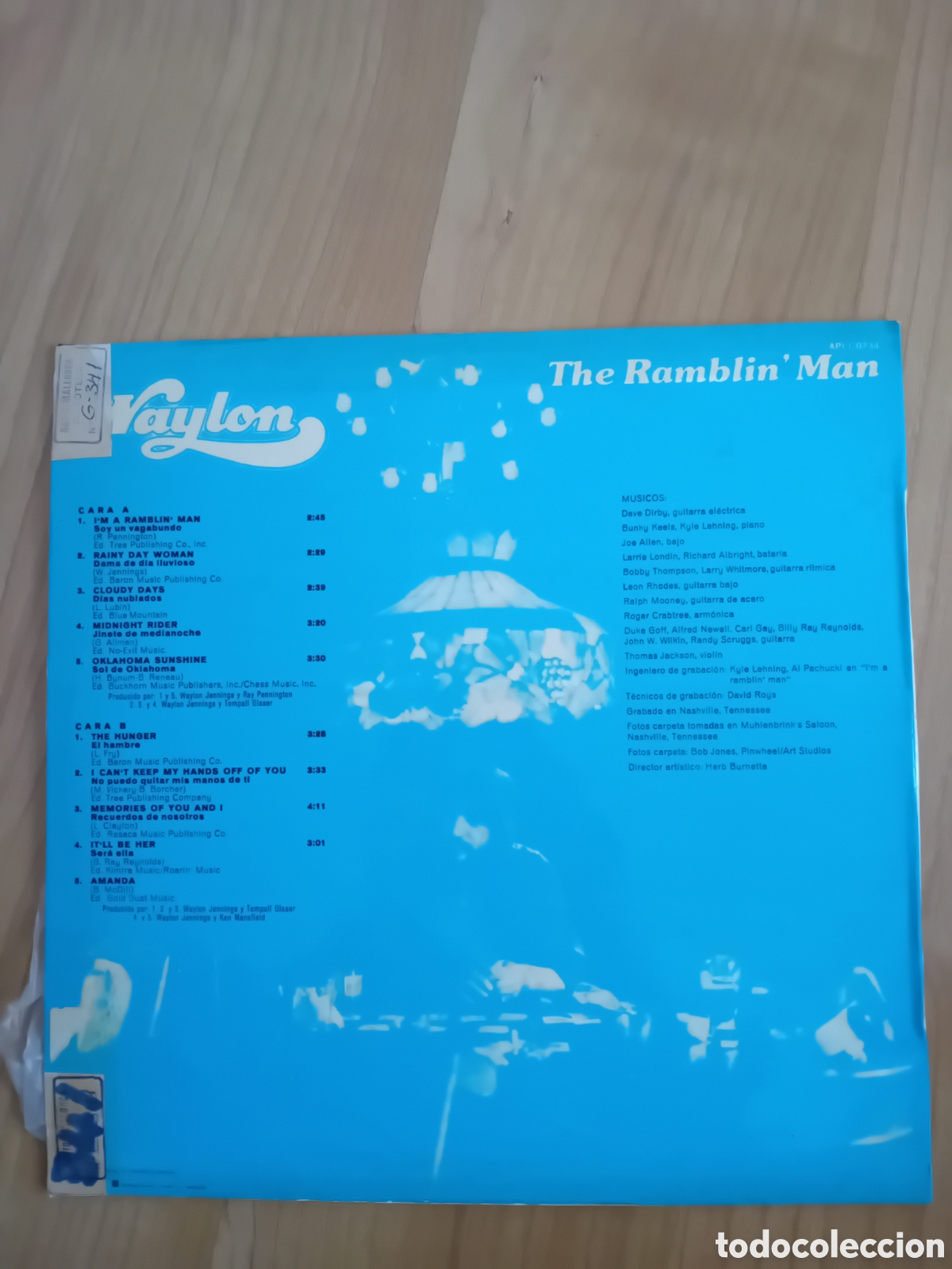 Discos de vinilo: WAYLON. THE RAMBLIN MAN - Foto 2