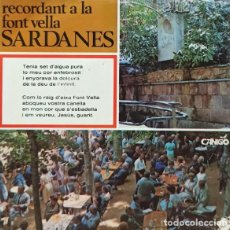 Discos de vinilo: SARDANES - RECORDANT A LA FONT VELLA, SINGLE 1968 POESIA DE MOSSEN CINTO VERDAGUER