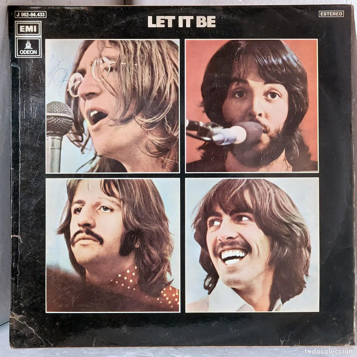 Discos de vinilo: NUMULITE LP0008 Let it be Beatles (con marcas de bol&iacute;grafo en estuche)