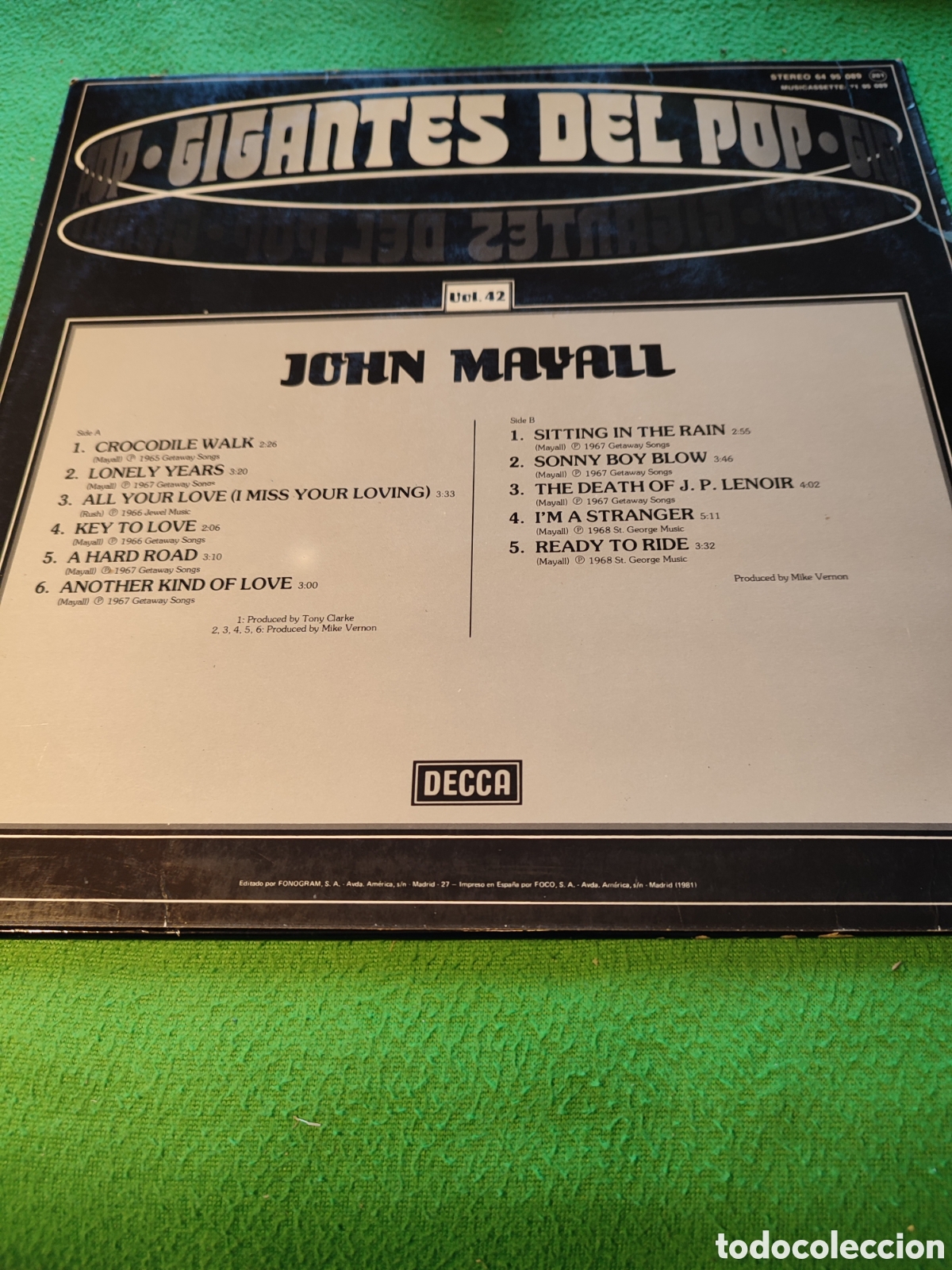 Discos de vinilo: John Mayall - Gigantes del Pop 42 - Foto 2