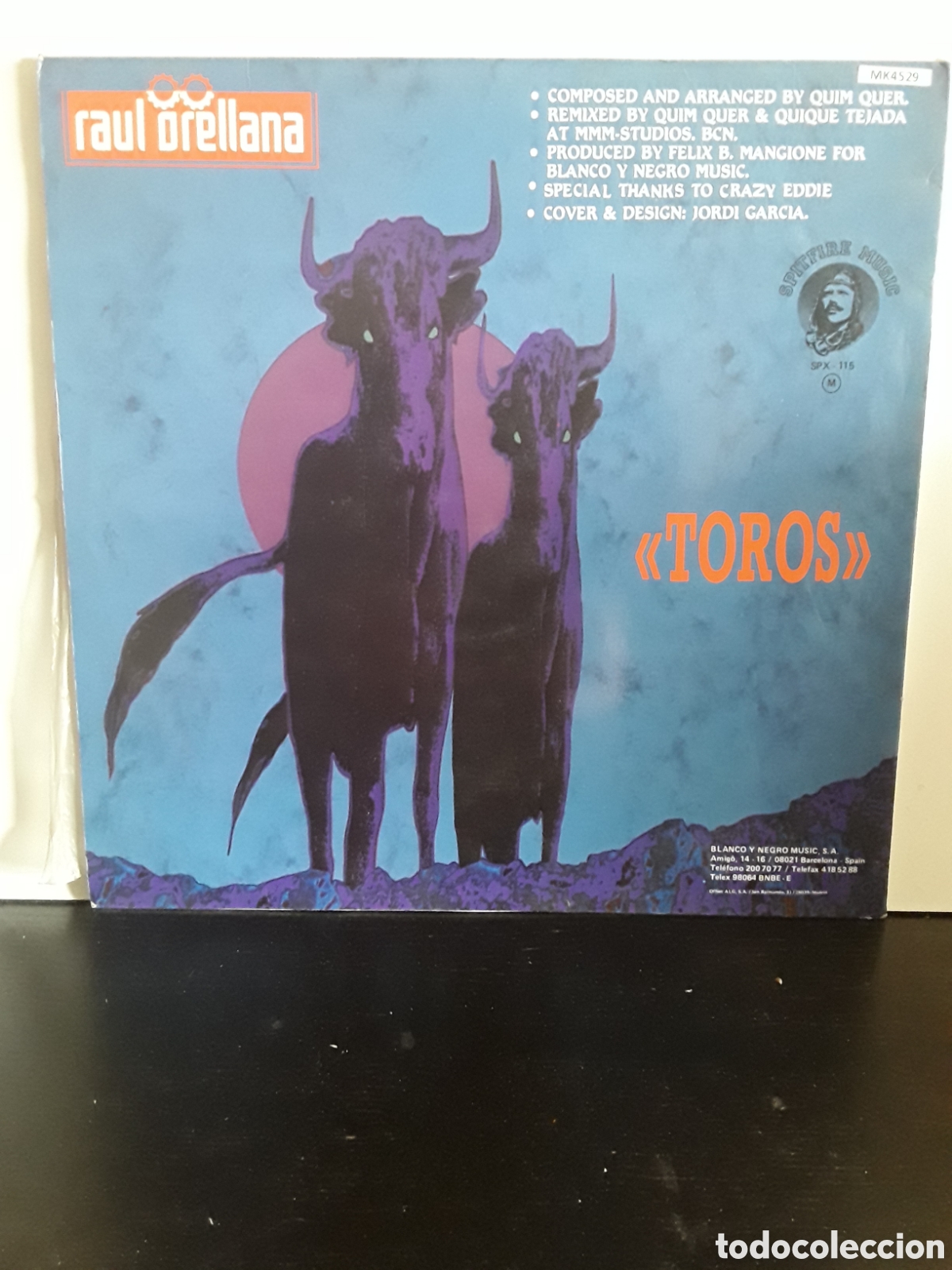 Discos de vinilo: Raul Orellana Featuring Quim Quer &lrm;&ndash; Toros - Foto 2