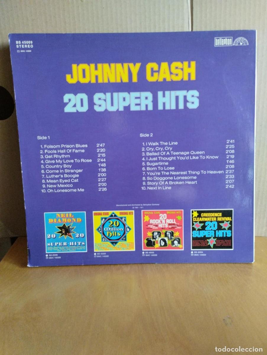 Discos de vinilo: JOHNNY CASH ----- 20 SUPER HITS - Foto 2