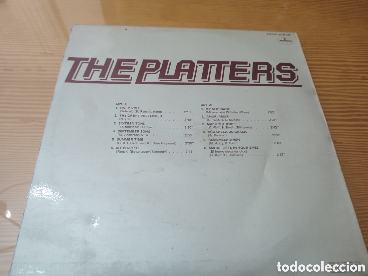 Discos de vinilo: Disco vinilo LP de The Platters &rdquo; Disco De Oro &rdquo; - Foto 2