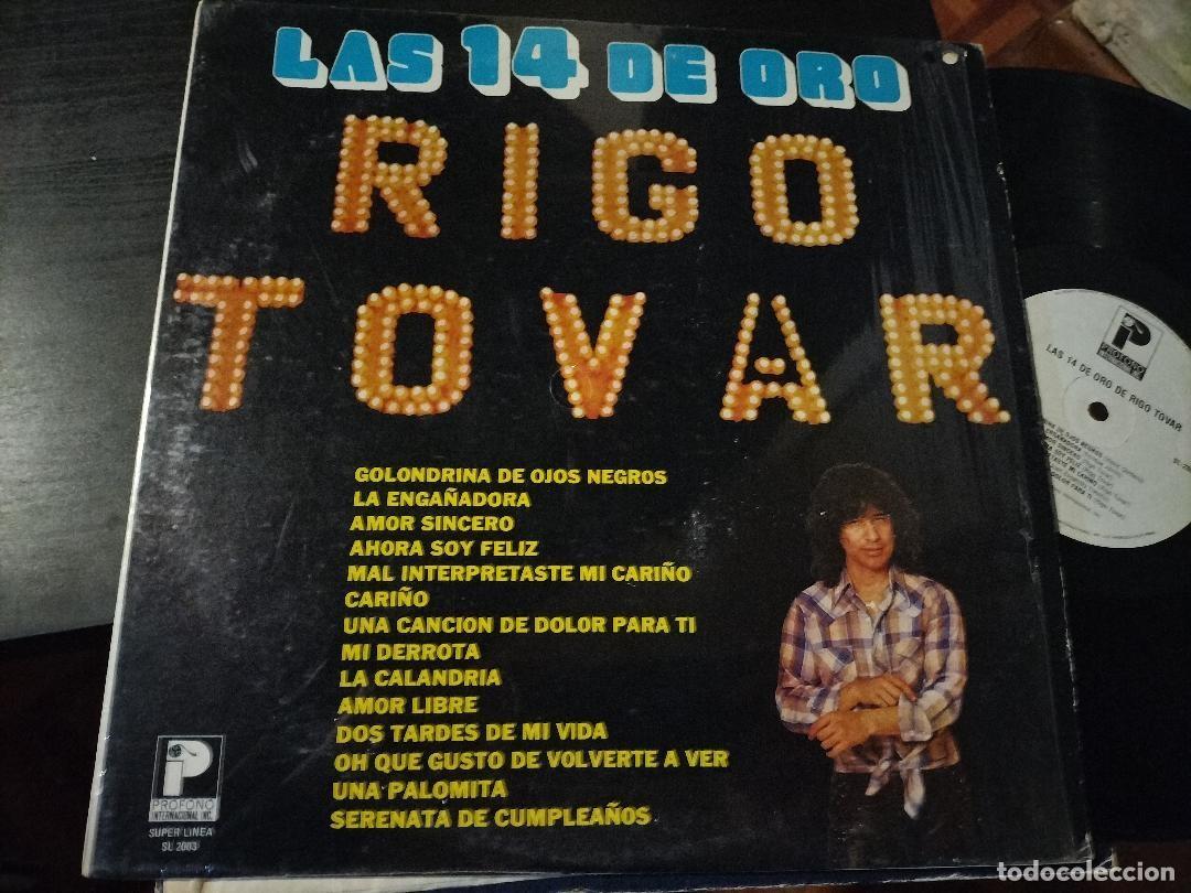 Vinyl records: RIGO TOVAR - LAS 14 DE ORO LP USA PROFONO 1980 LATIN CUMBIA