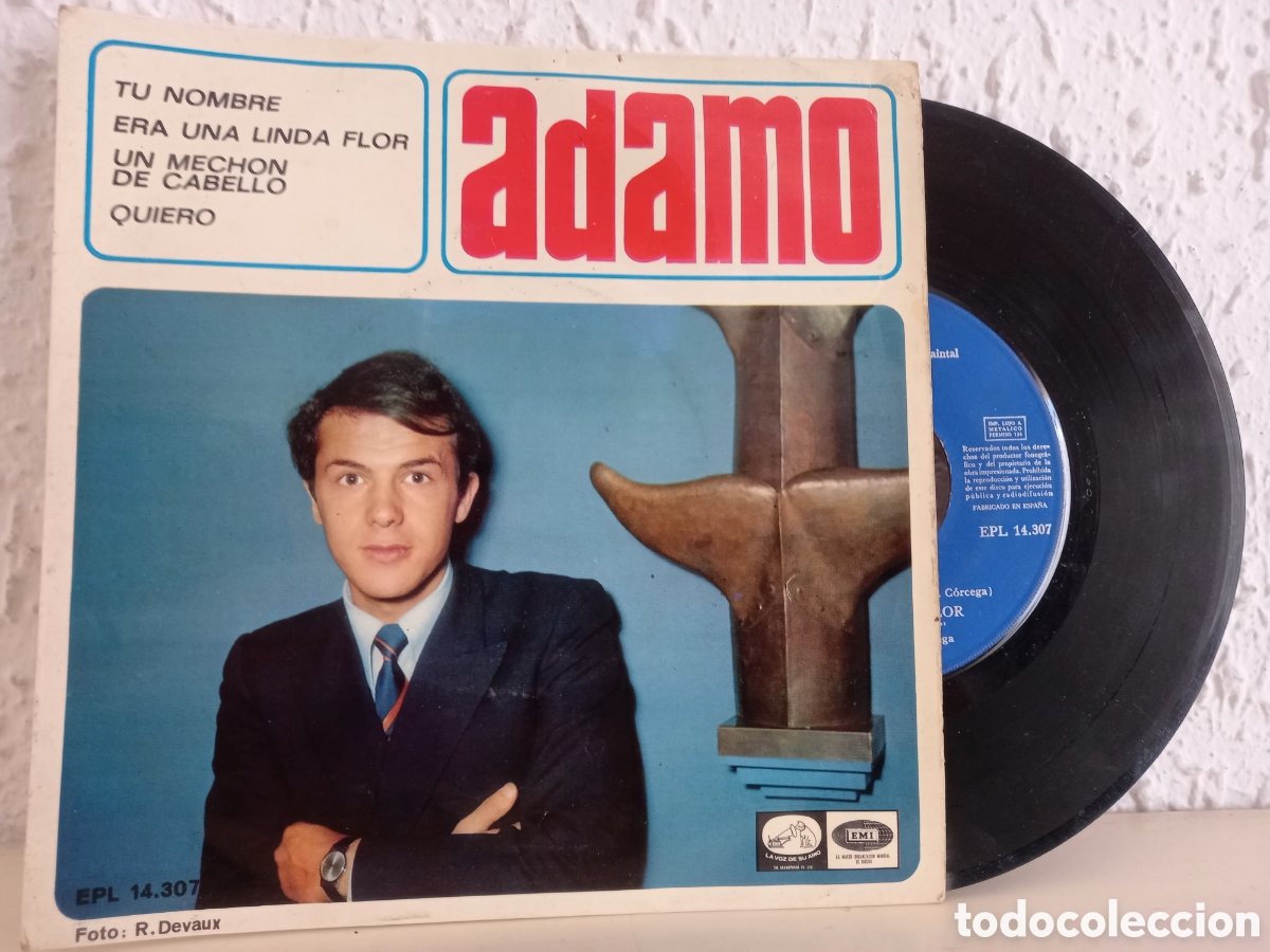 Discos de vinilo: ADAMO. Tu nombre. EP ODEON 1966 - Foto 1