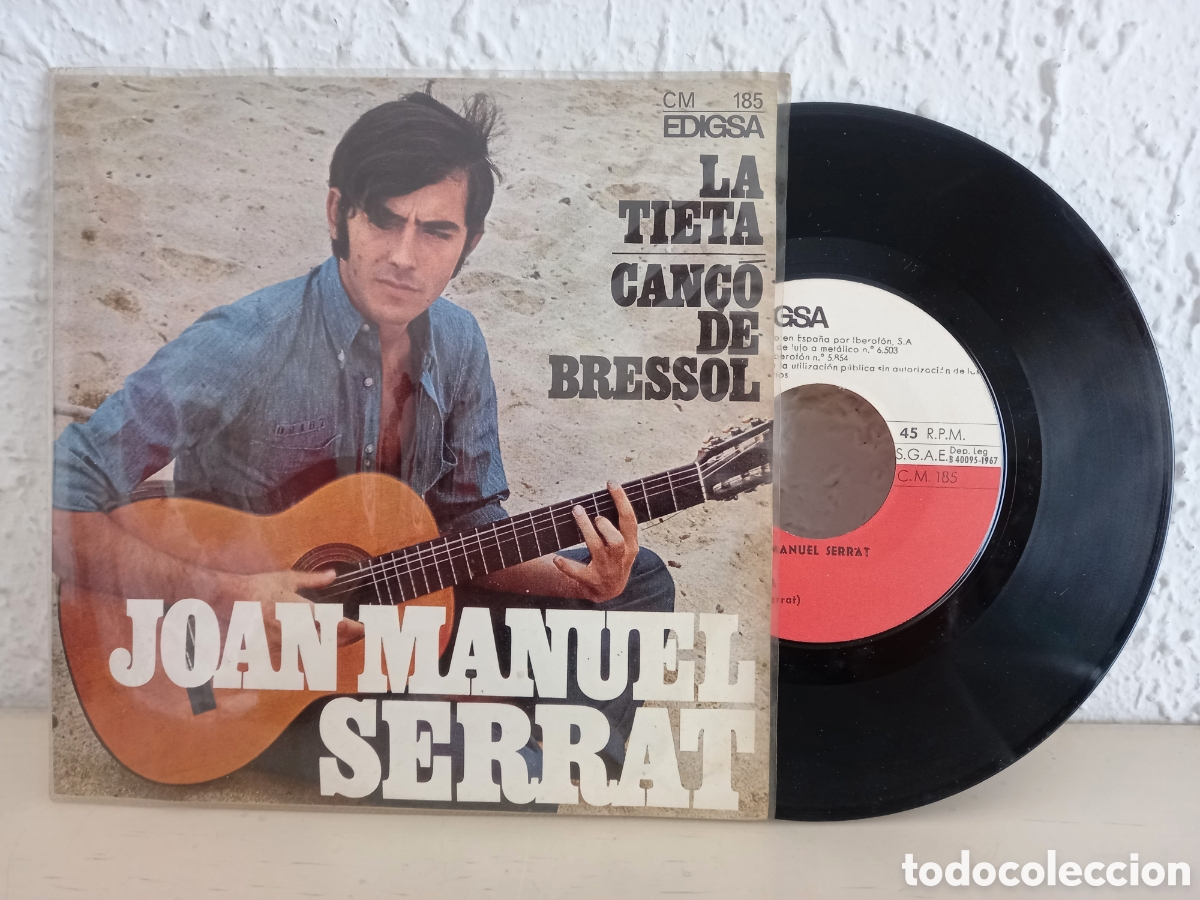 Discos de vinilo: JOAN MANUEL SERRAT. La Tieta. Single Edigsa 1967 - Foto 1