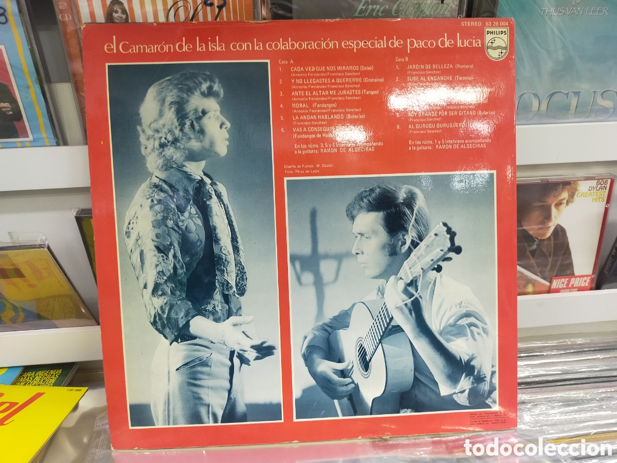 Discos de vinilo: Camar&oacute;n con paco de lucia lp 1974 - Foto 2