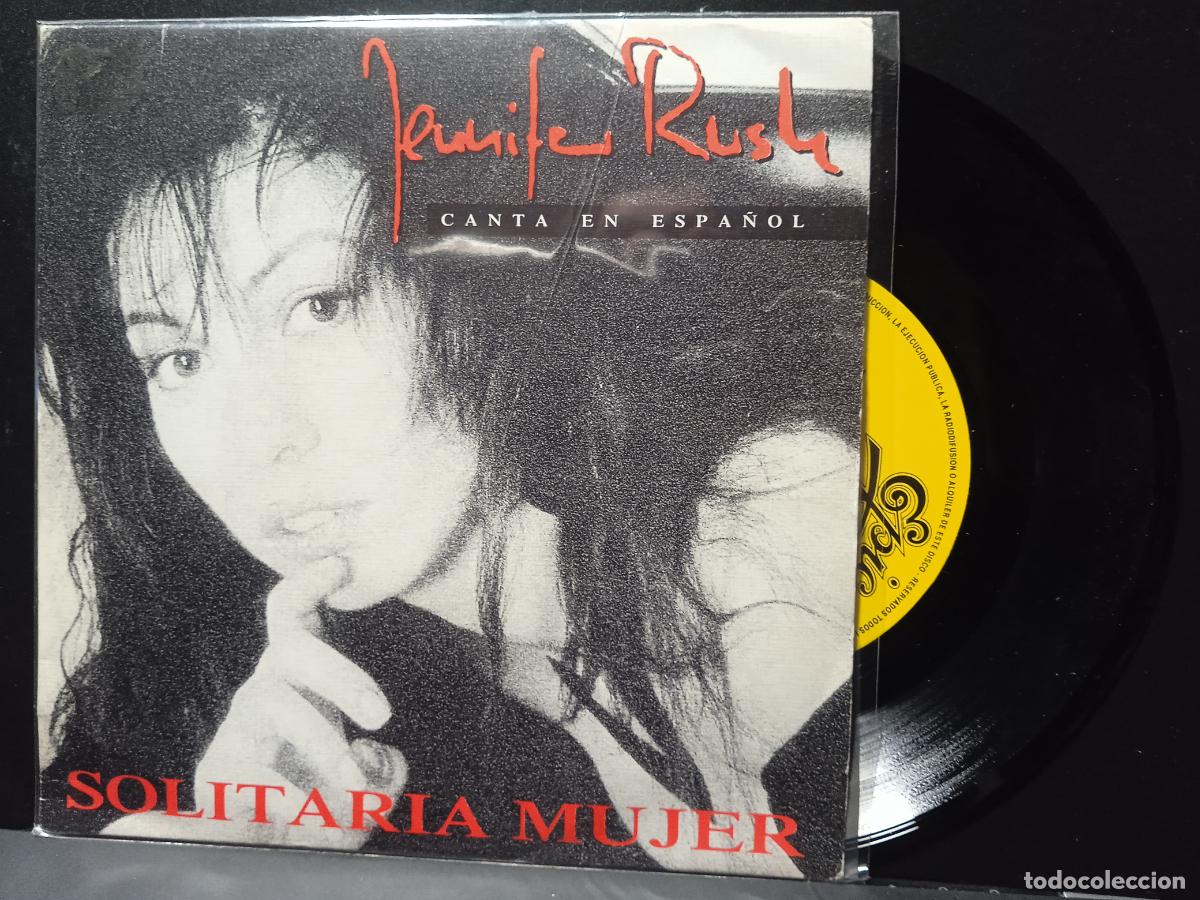 Disques de vinyle: RUSH JENNIFER SOLITARIA MUJER SINGLE 1988 EPIC SPAIN PROMO PEPETO