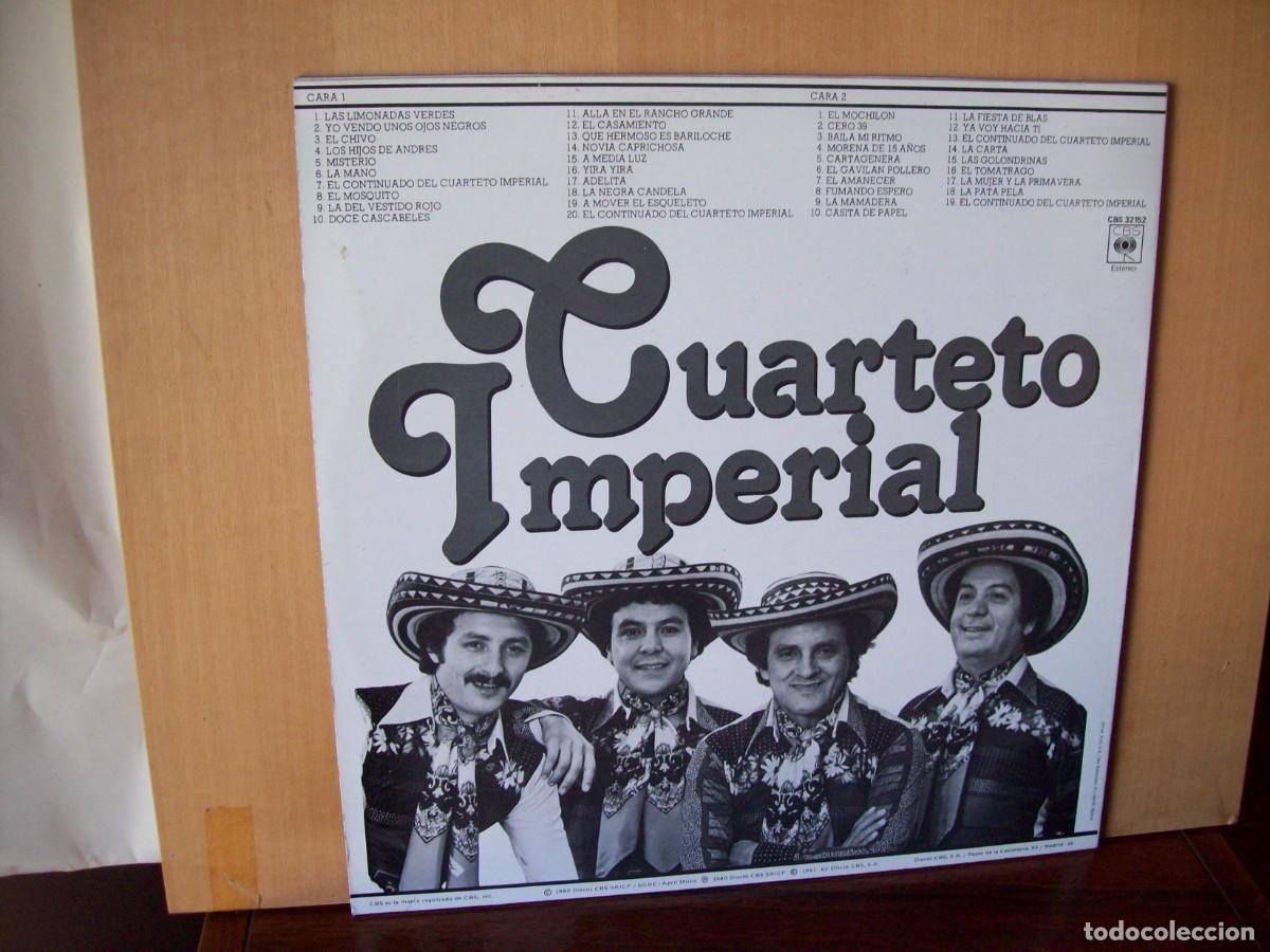 Discos de vinilo: CUARTETO IMPERIAL - MAS CONTINUADOS - LP 1981 - Foto 2