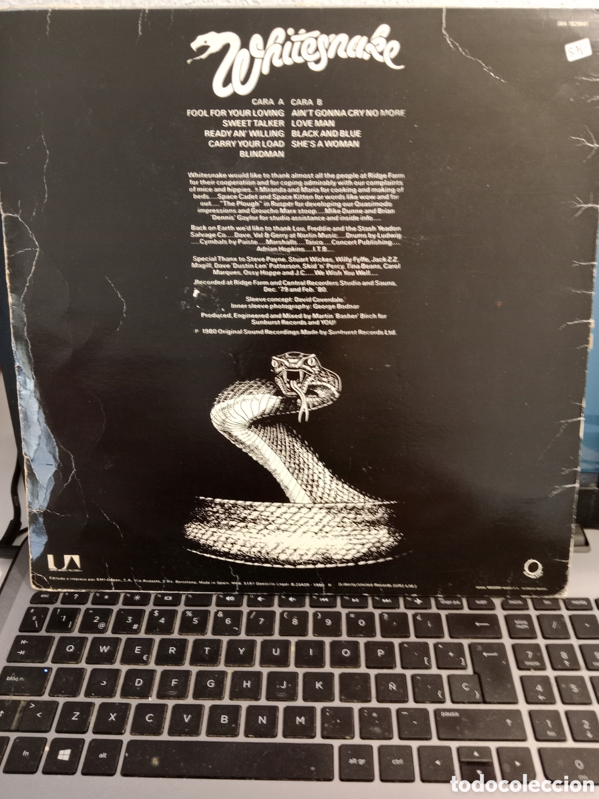 Discos de vinilo: Whitesnake - Ready n willin (Espa&ntilde;a 80s) - Foto 3