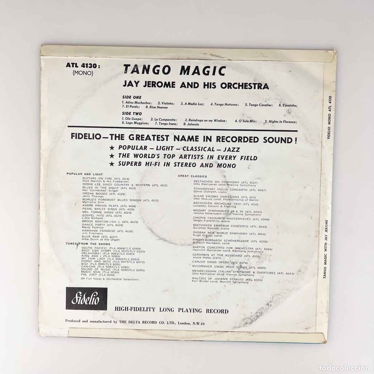 Discos de vinilo: LP. Jay Jerome And His Orchestra. Tango Magic (G/VG+) - Foto 2