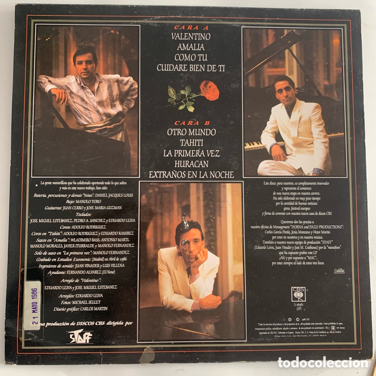 Discos de vinilo: lp cadillac valentino de 1986 - Foto 2
