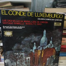 Discos de vinilo: FRANZ LEHAR, LUIS SAGI-VELA, ELSA MARVAL, LUISA DE CÓRDOBA – EL CONDE DE LUXEMBURGO