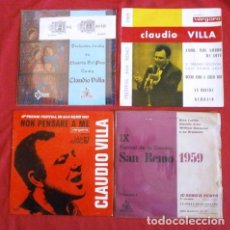 Discos de vinilo: MUSICA ITALIANA (4 EPS 1959-67) CLAUDIO VILLA - GINO LATILLA - SAN REMO (11 TEMAS)