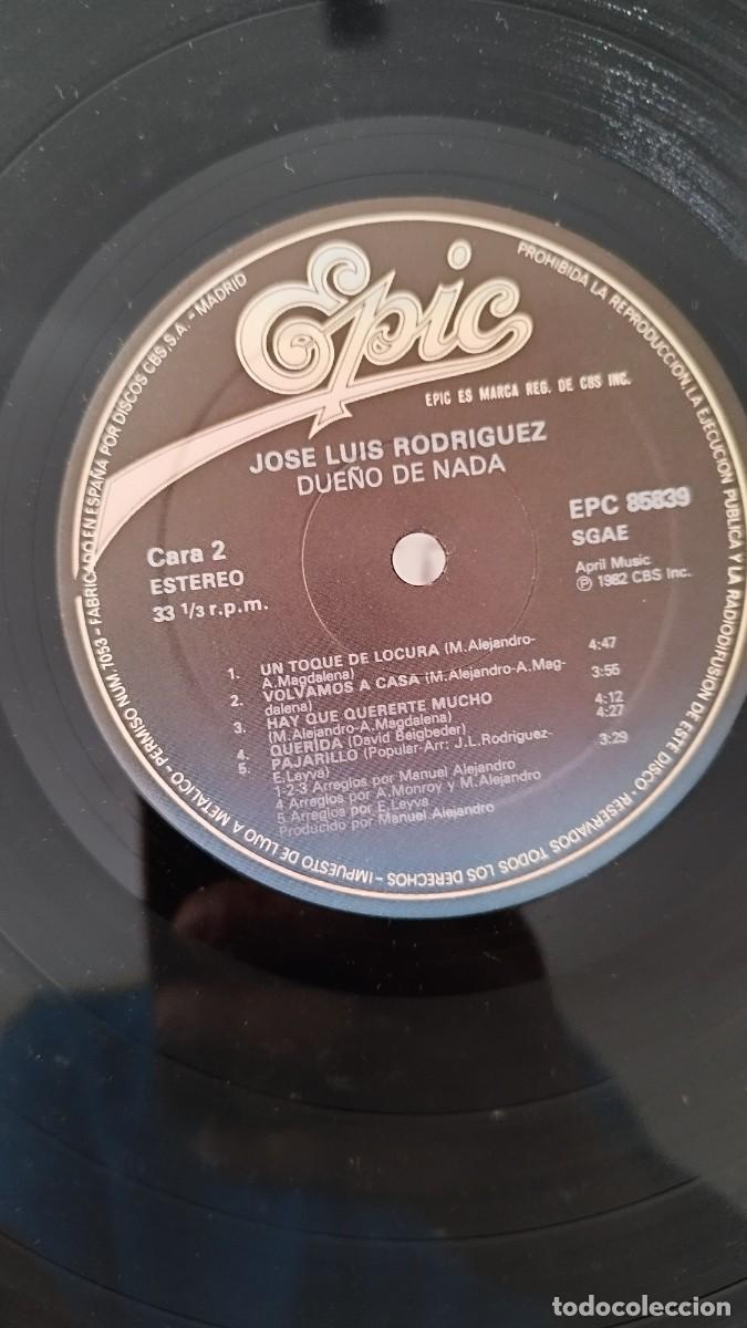 Discos de vinilo: Jose Luis Rodriguez Due&ntilde;o de nada.Vinilo Lp - Foto 2