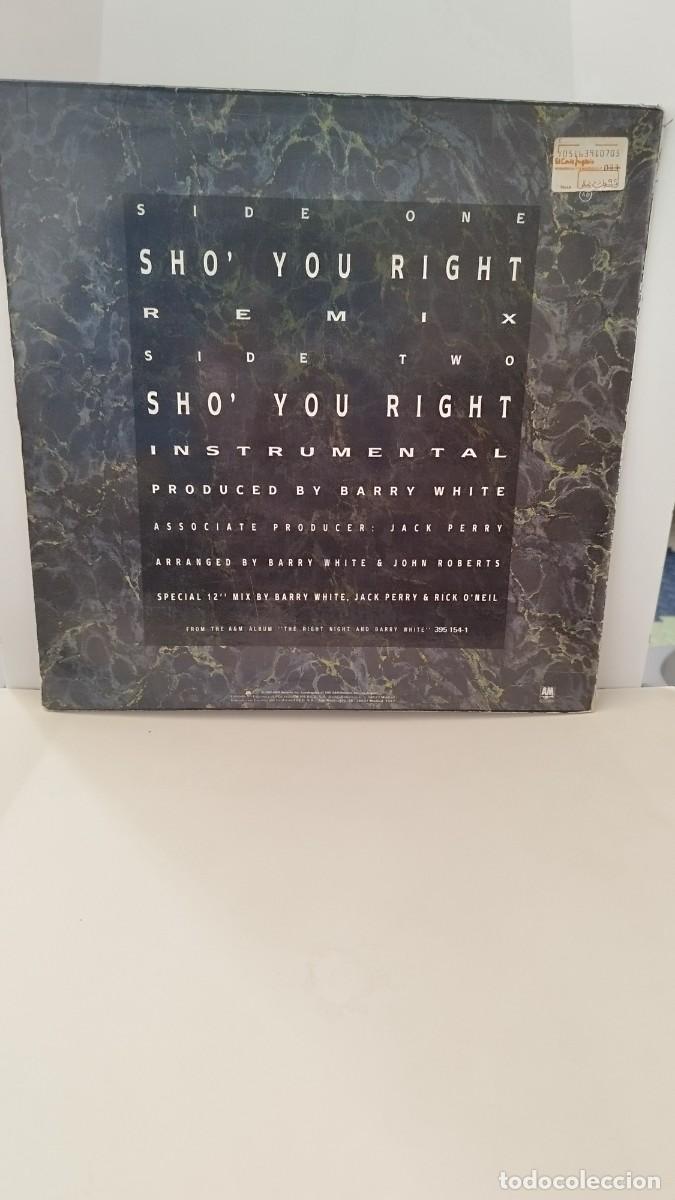 Discos de vinilo: Barry White &ndash; Sho You Right.Maxi Single - Foto 3