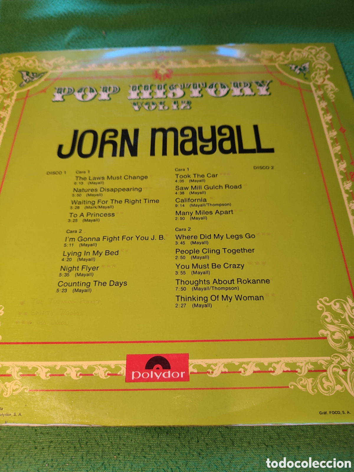 Discos de vinilo: John Mayall - Pop History Vol 12 2lps - Foto 3