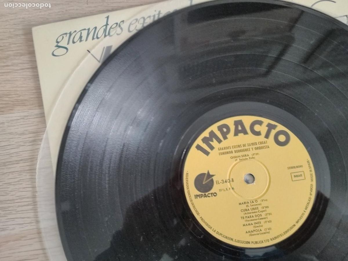 Discos de vinilo: xavier cugat, grades exitos, 1977 impacto records - Foto 4