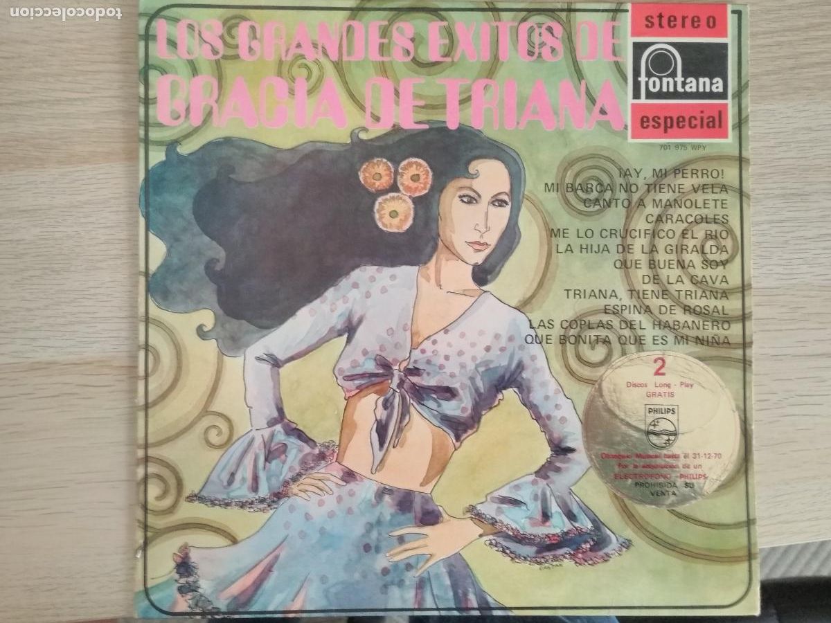 Discos de vinilo: gracia de triana, grandes exitos, 1969 - Foto 4