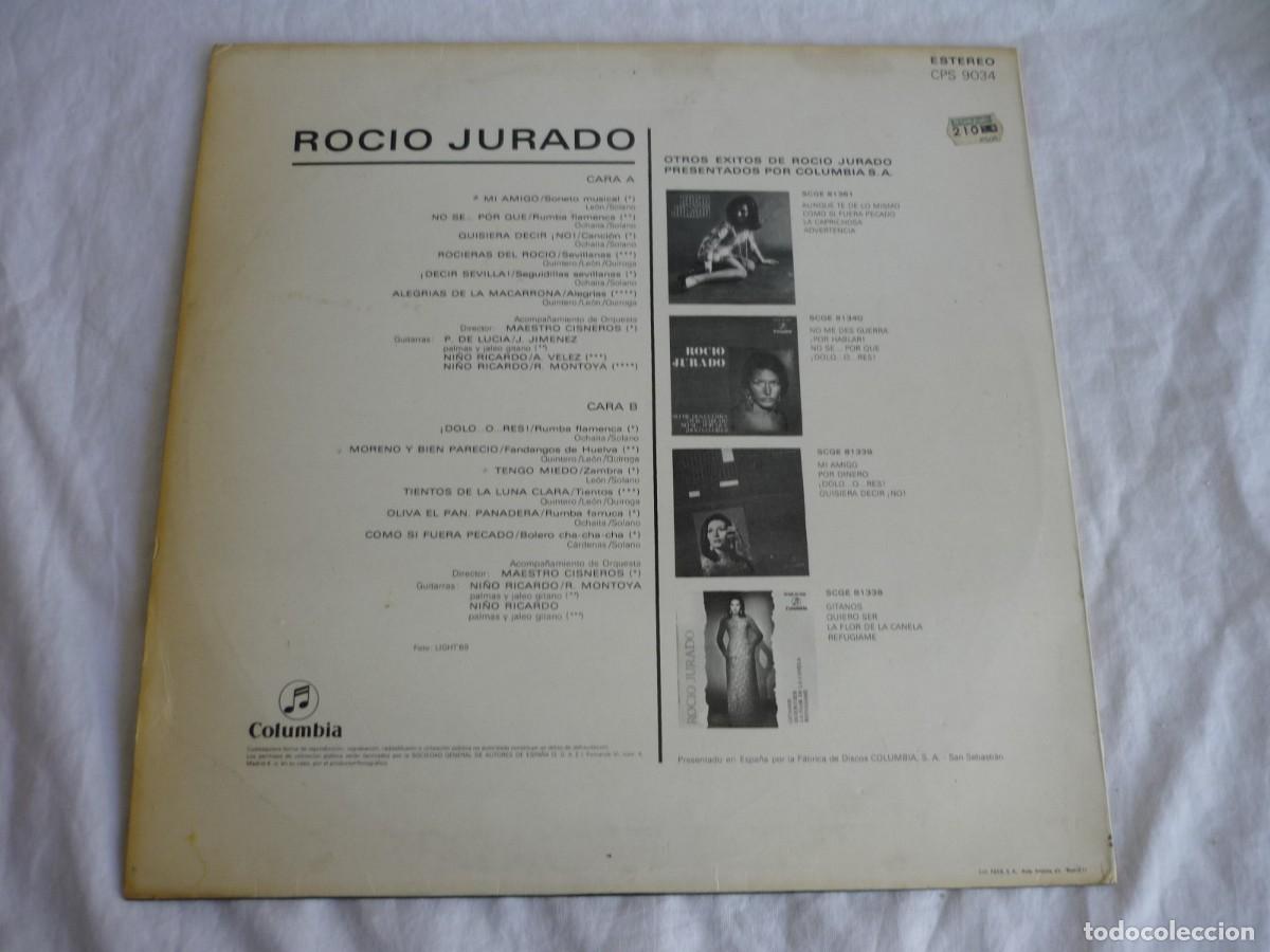 Discos de vinilo: 3 LPs vinilo de Roc&iacute;o Jurado - Foto 7