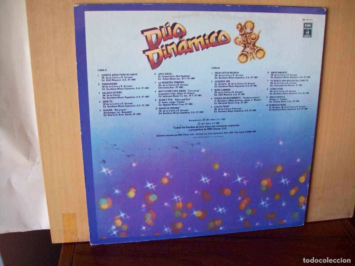 Discos de vinilo: DUO DINAMICO - 20 EXITOS DE ORO - LP 1980 - Foto 2