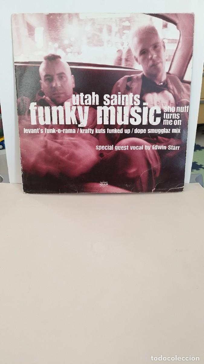 Discos de vinilo: Utah Saints &ndash; Funky Music.Maxi Single - Foto 1