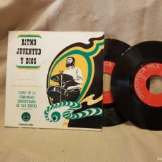 Discos de vinilo: RITMO JUVENTUD Y DIOS - COROS DE LA COMUNIDAD UNIVERSITARIA DE SANT BANITO - 2 SINGLES