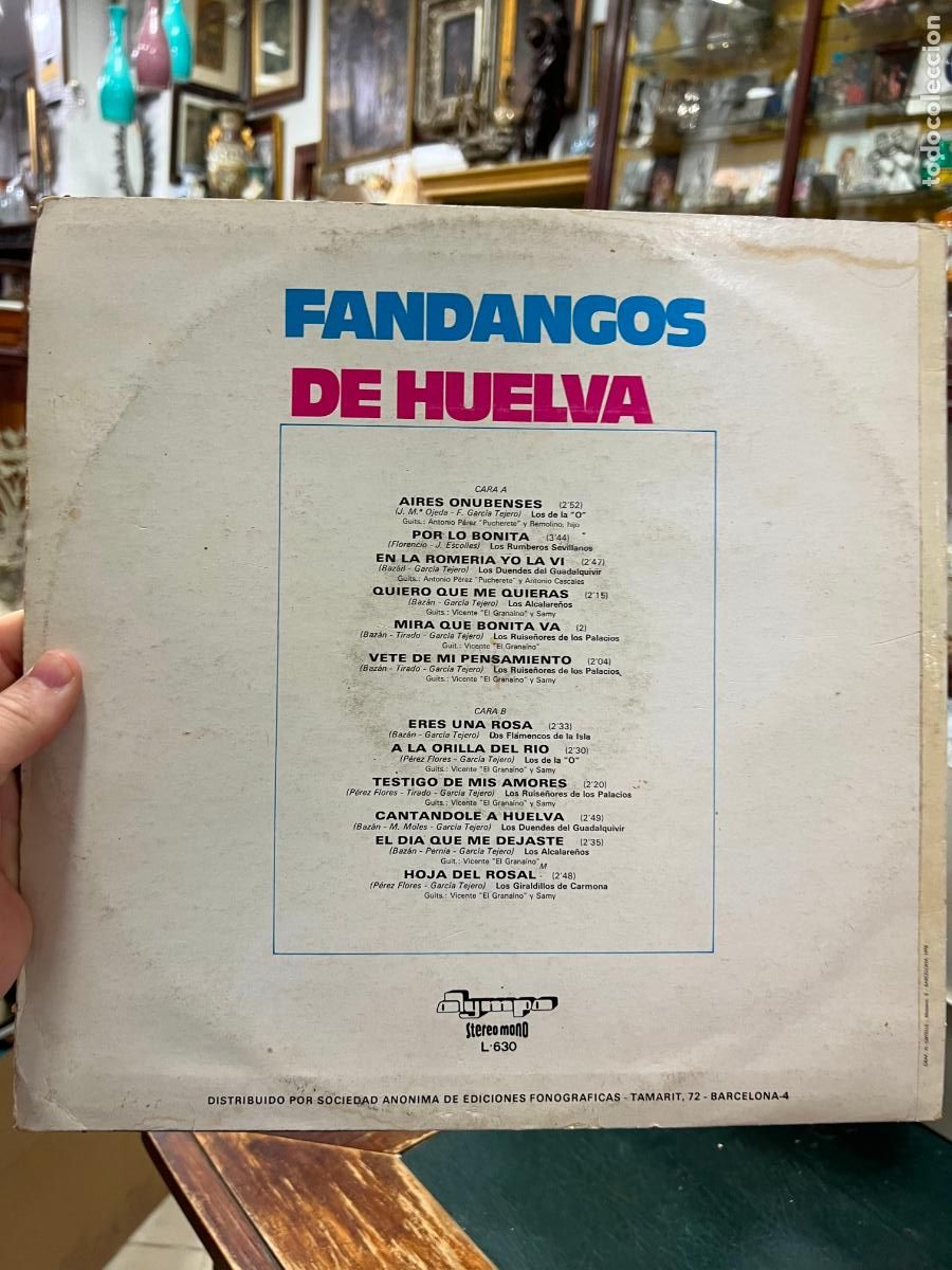 Discos de vinilo: LP FANDANGOS DE HUELVA - Foto 2
