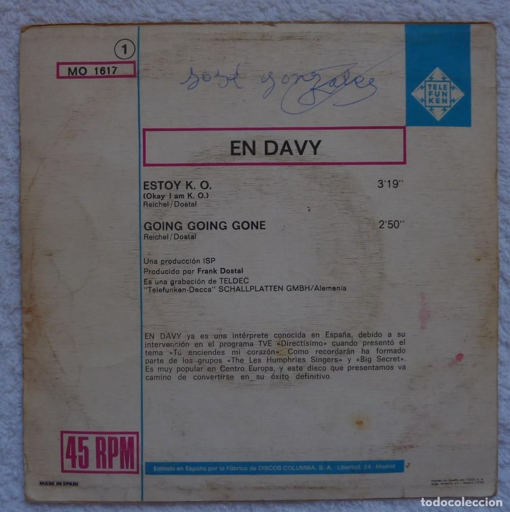 Discos de vinilo: EN DAVY // ESTOY K.O. // 1976 // SINGLE - Foto 2