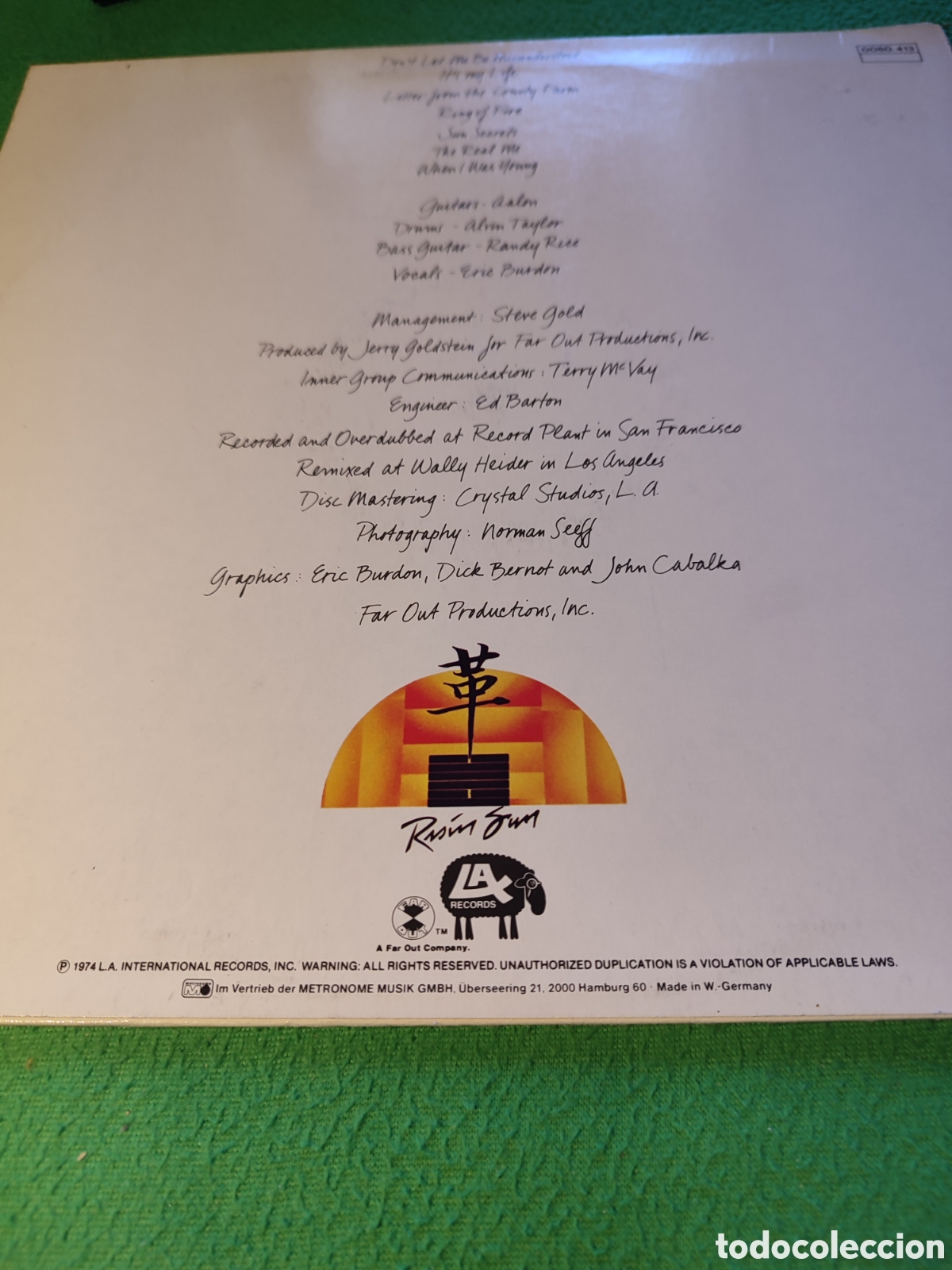 Discos de vinilo: Eric Burdon Band - Sun Secrets - Foto 2