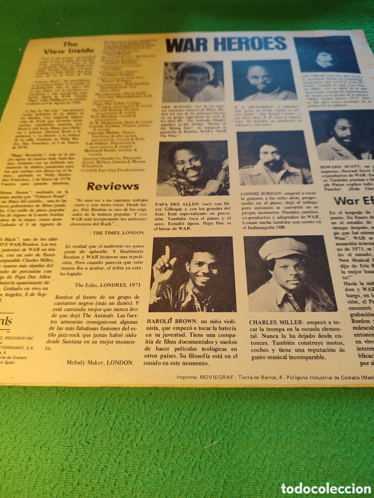 Discos de vinilo: War Featuring Eric Burdon - Love is all Around - Foto 2