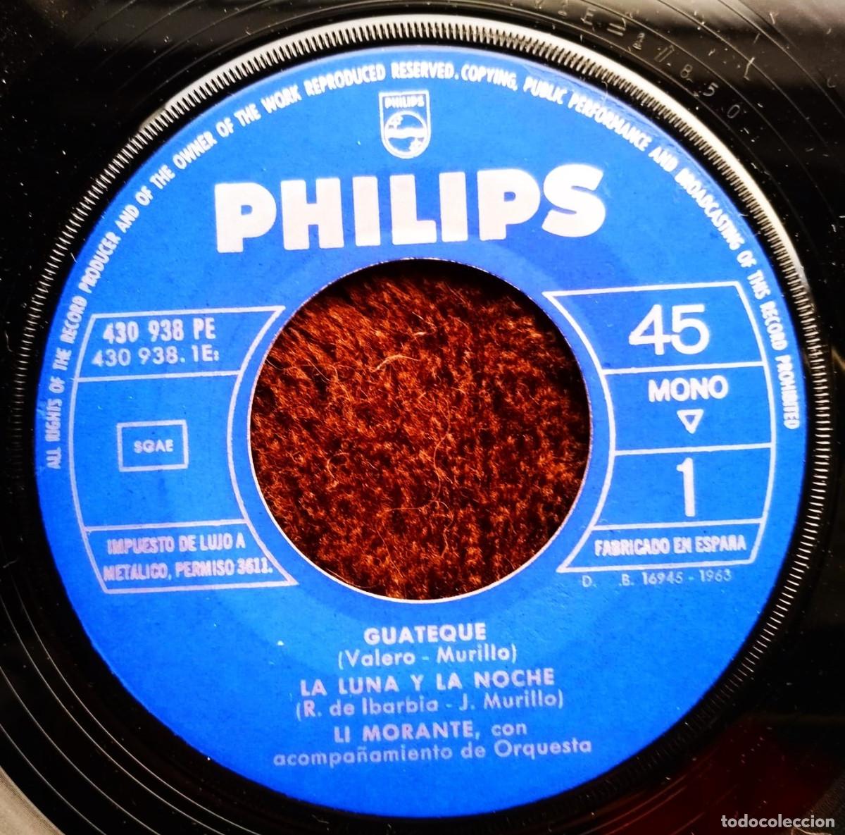 Discos de vinilo: LI MORANTE EP GUATEQUE+3 1963 - Foto 3