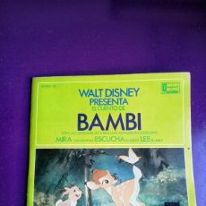 Discos de vinilo: BAMBI - EP WALT DISNEY HISPAVOX 1967 CUENTO + DISCO (2 CANCIONES) - POCO USO