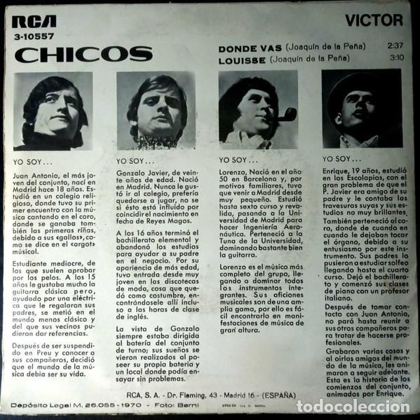 Discos de vinilo: Chicos &ndash; Donde Vas / Louisse - Foto 2