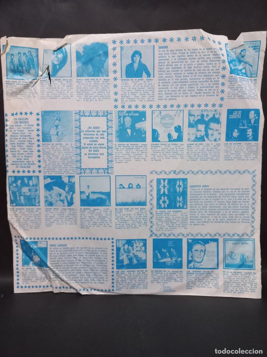Discos de vinilo: JULIO SOSA - EL FIRULETE / 18457 - CON INSERT - Foto 3