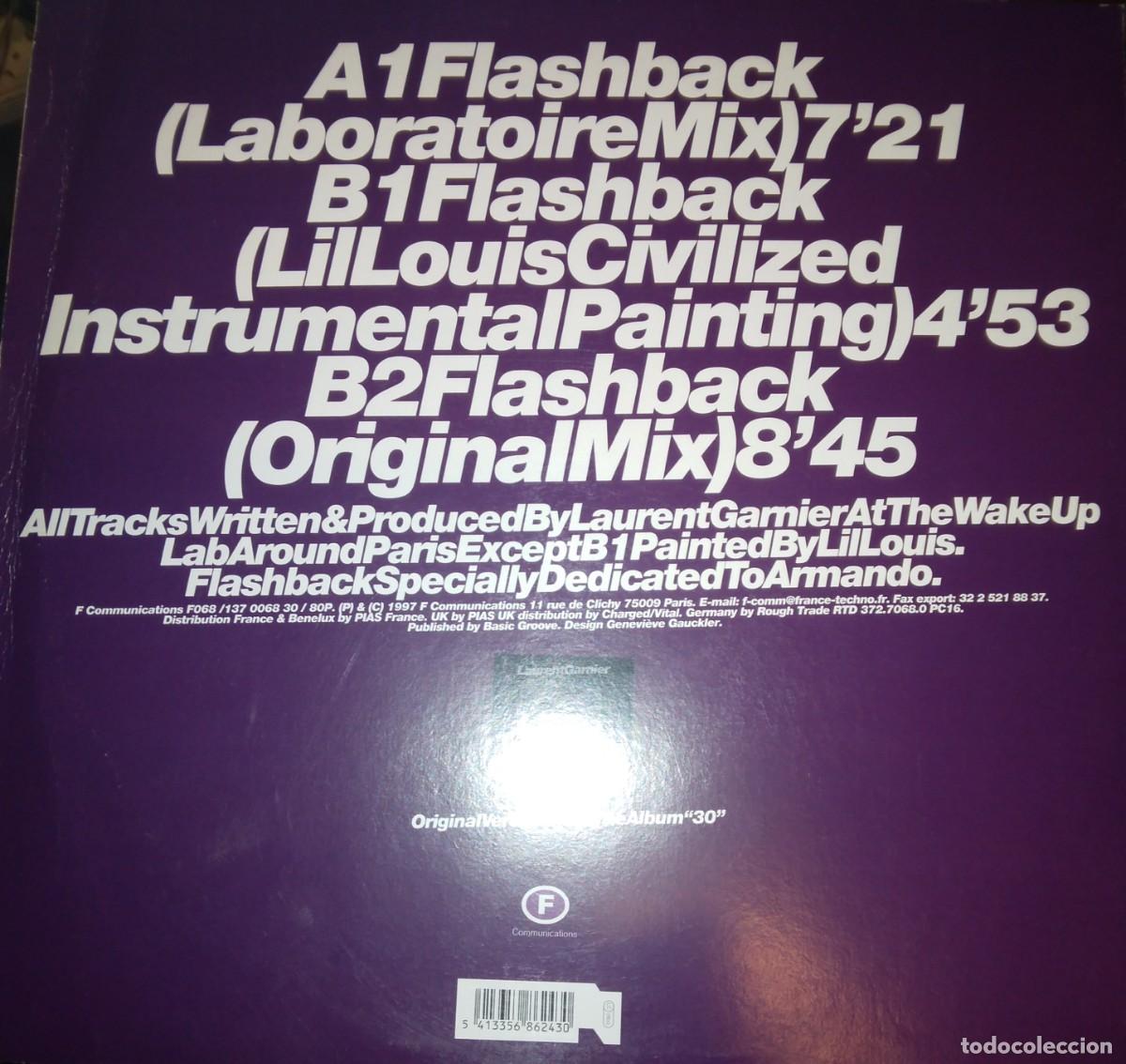 Discos de vinilo: TECHNO MAXI E.P. 12&rdquo; - LAURENT GARNIER - FLASHBACK (1997 FR techno acid house) - Foto 2