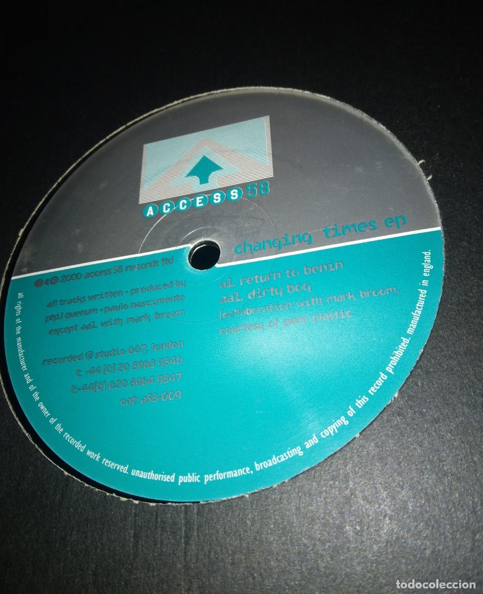 Discos de vinilo: TECHNO MAXI SINGLE 12&rdquo; - ACCESS 58 - CHANGING TIMES EP (2000 UK) - Foto 2