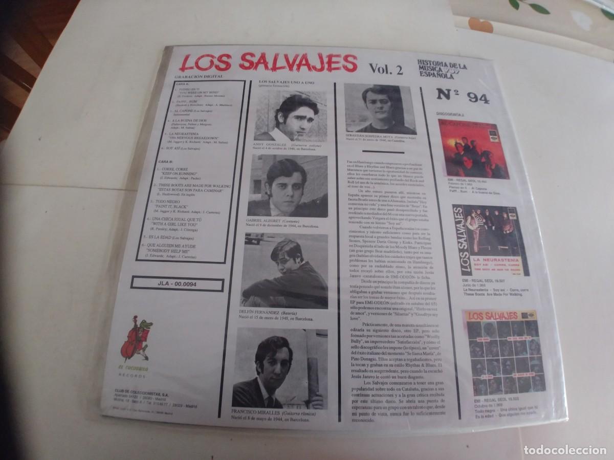 Discos de vinilo: LOS SALVAJES-LP VOL.2-NUEVO - Foto 2