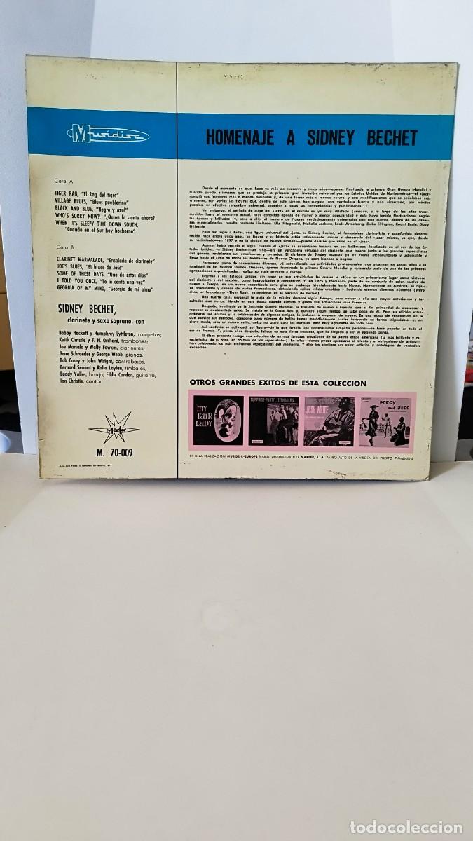 Discos de vinilo: Sidney Bechet &ndash;Homenaje a Sidney Bechet.Lp - Foto 3