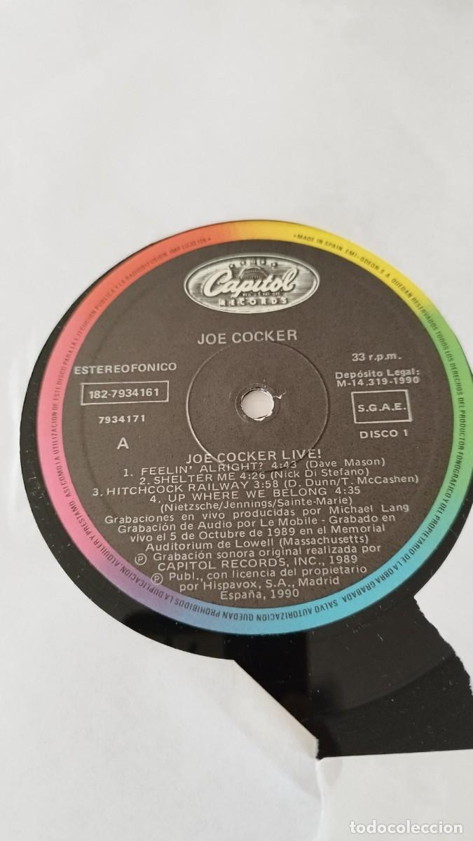 Discos de vinilo: Joe Cocker,Live.Lp leer descripci&oacute;n - Foto 4