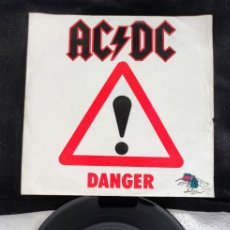 Discos de vinilo: RARA EDICION ALEMANA - AC DC / DANGER + BACK IN BUSINESS - 1985 ATLANTIC GERMANY / FLY ON THE WALL