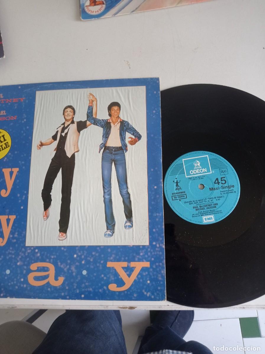 Discos de vinilo: Antiguo maxi single Paul Mccartney y Michael Jackson - Foto 1