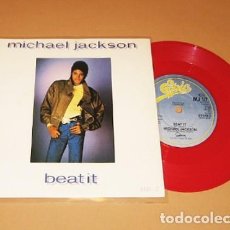 Discos de vinilo: MICHAEL JACKSON - BEAT IT - RARE SINGLE ROJO - 1983 - NUEVO