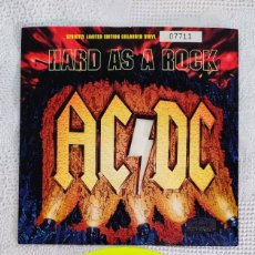 Discos de vinilo: DIFICIL EDICION LIMITADA - AC DC / HARD AS A ROCK - 1995 EASTWEST RECORDS AMERICA - COLOURED VINYL