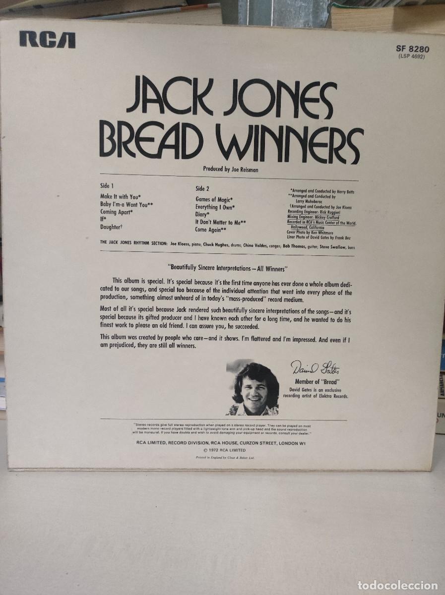 Discos de vinilo: Jack Jones &ndash; Bread Winners - Foto 2