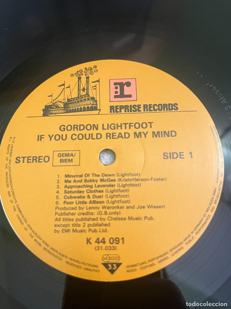 Discos de vinilo: Gordon Lightfoot &lrm;&ndash; If You Could Read My Mind - Foto 5