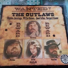 Discos de vinilo: WAYLON JENNINGS, WILLIE NELSON, JESSI COLTER, TOMPALL GLASER ‎– WANTED! THE OUTLAWS SE BUSCA A LOS F