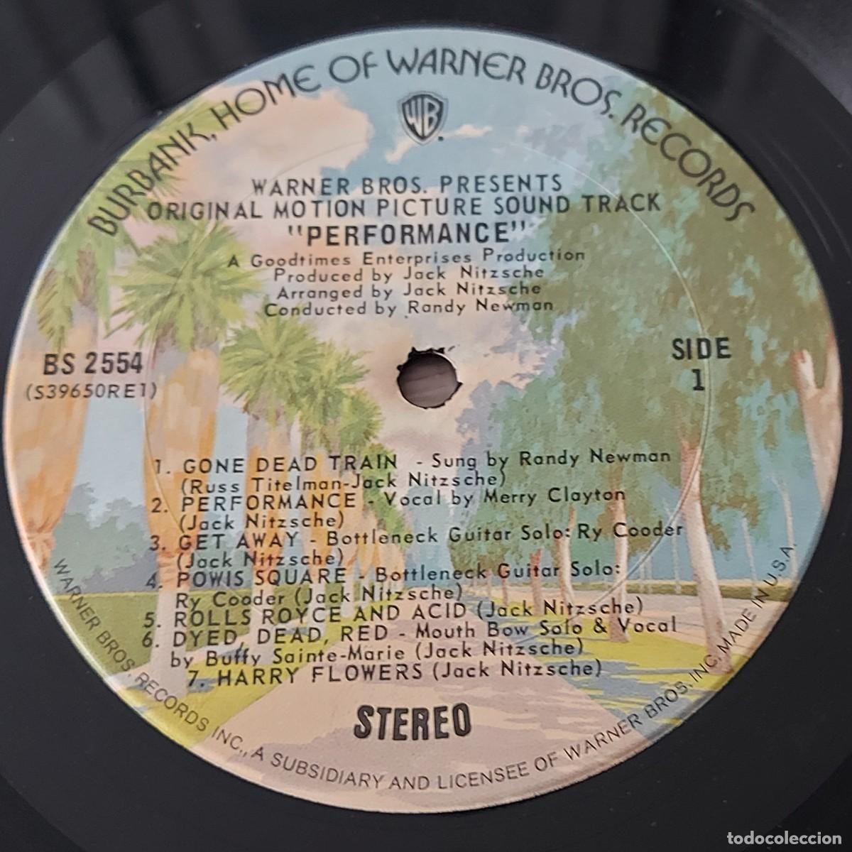 Discos de vinilo: LP PERFORMANCE JAMES FOX MICK JAGGER WARNER USA - Foto 4