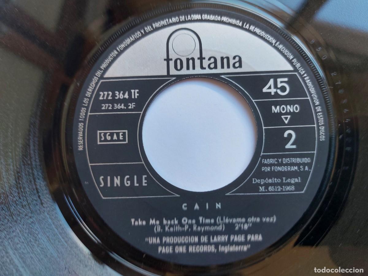 Discos de vinilo: CAIN - 45 Spain - MINT * HER MOTION / TAKE ME BACK ONE TIME - Foto 4