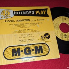 Discos de vinilo: LIONEL HAMPTON I CAN'T BELIEVE THAT YOU'RE IN LOVE WITH ME/COOL TRAIN +2 EP 7'' 195? MGM SPAIN